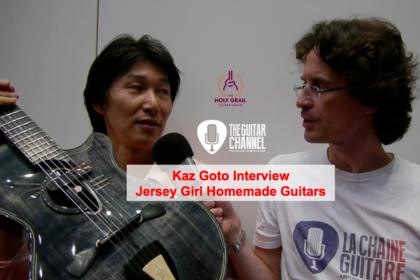 Interview Kaz Goto luthier japonais de Jersey Girl Homemade Guitars durant le Holy Grail Guitar Show