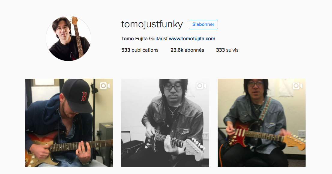 Tomo Fujita joue Mixolydien sur Instagram