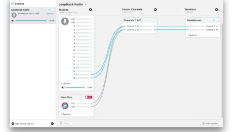 Changement du routage audio sur Mac avec le logiciel Loopback