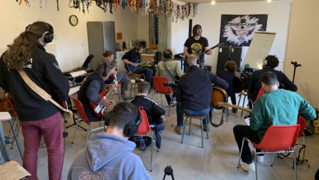 Stage guitare Bands Camp 2022, interview à Burdignin avec Nicolas-Yves Cayrol