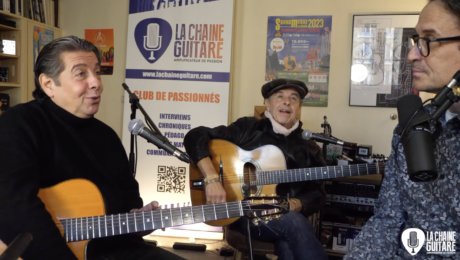 Elios et Boulou Ferré présentent guitare à la main l'album Father & Sons