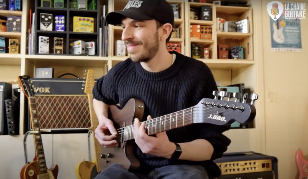 Théo Cormier, session showroom sur une Telecaster J-Bro