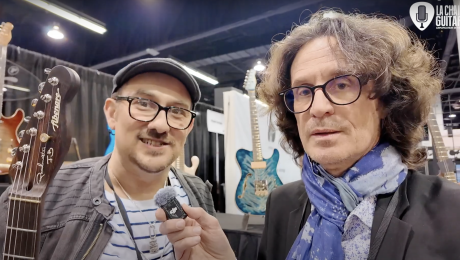 Ludovic Briand au NAMM chez Fibenare Guitars